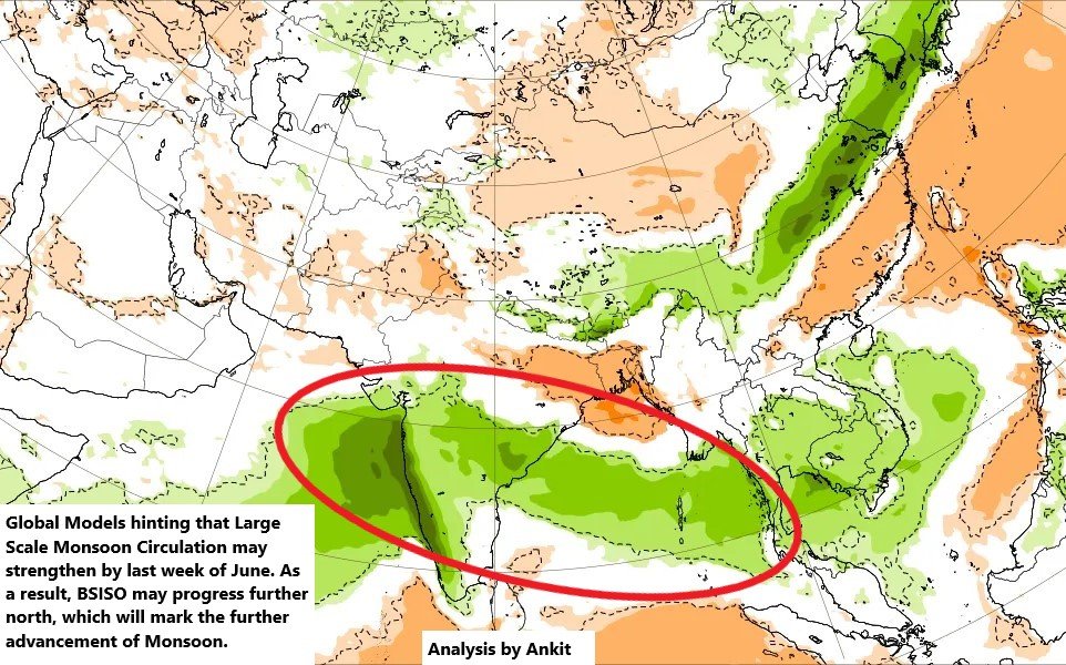 Monsoon to remain in hiatus mode for few more days, May gain momentum towards the end of June.