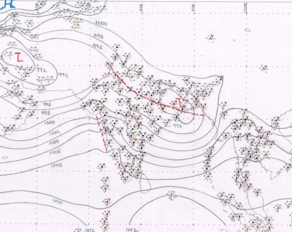 Synoptic analysis and outlook for Gujarat.